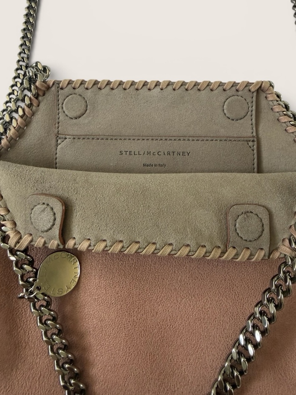 Stella McCartney Falabella Mini Fold Over Tote Pink Chain Crossbody - Picture 10 of 10